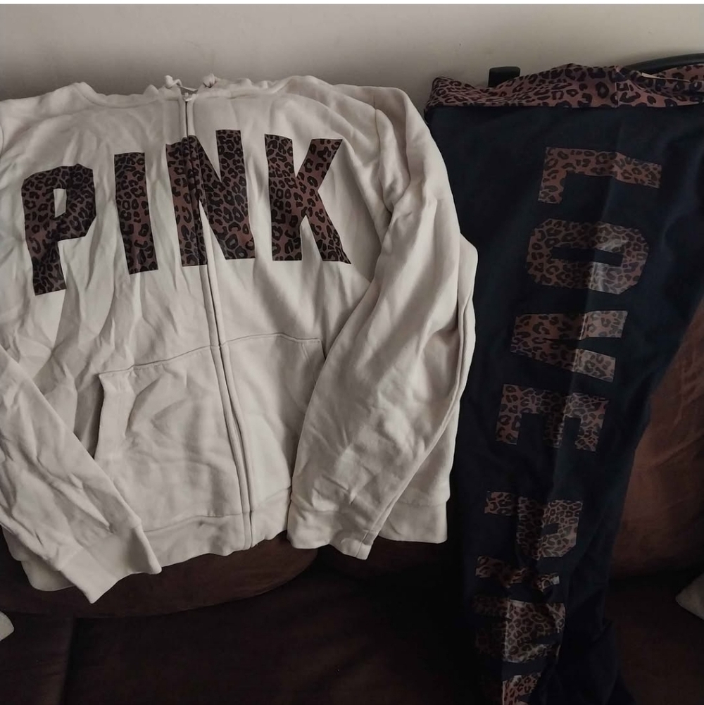 White and Black PINK Love Tracksuit